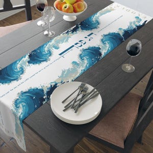 Passover Table Runner gift, Jewish Seder Pesach, Exodus from Egypt Crossing the Red Sea
