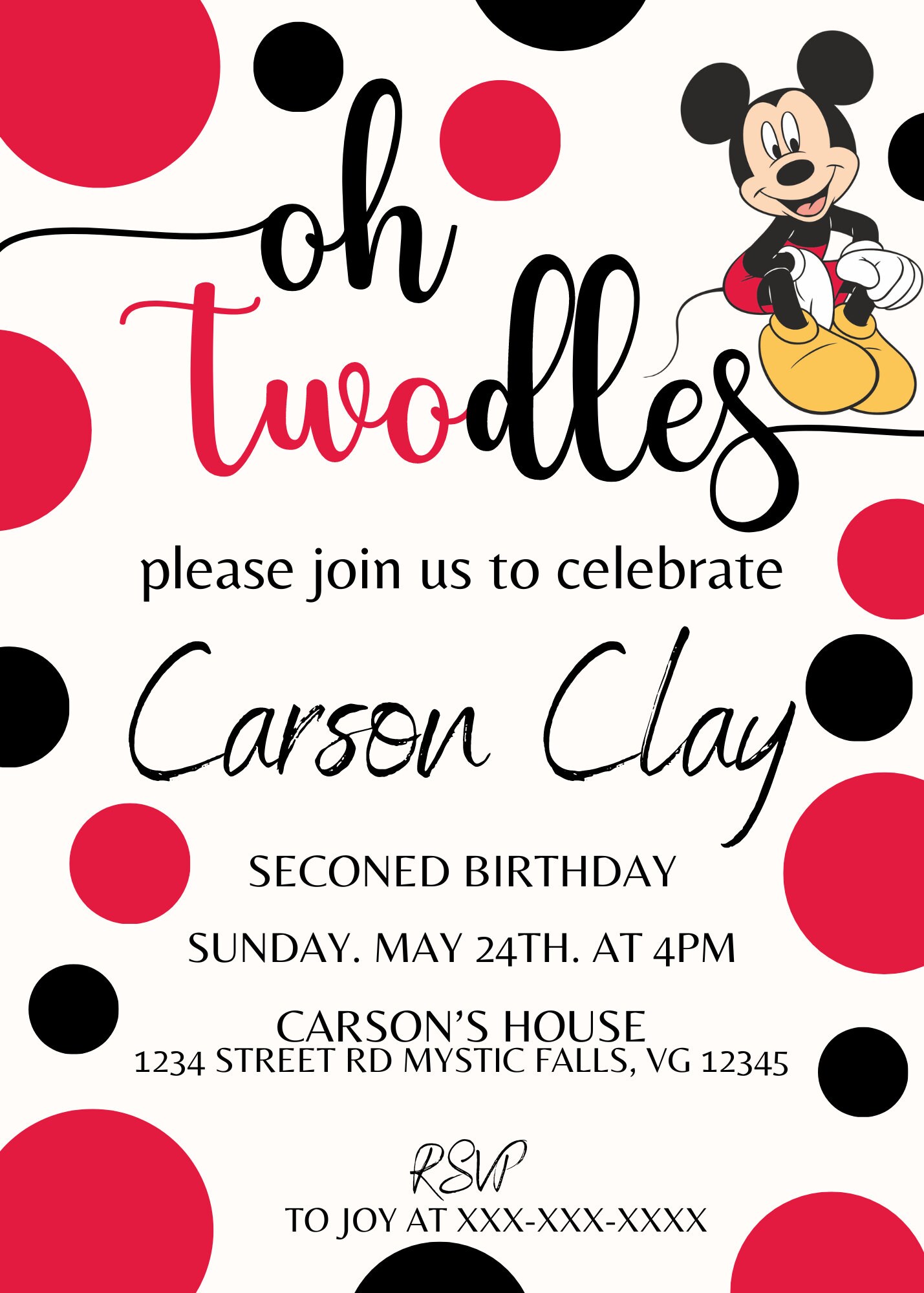 Oh Twodles Birthday Invitations - Etsy