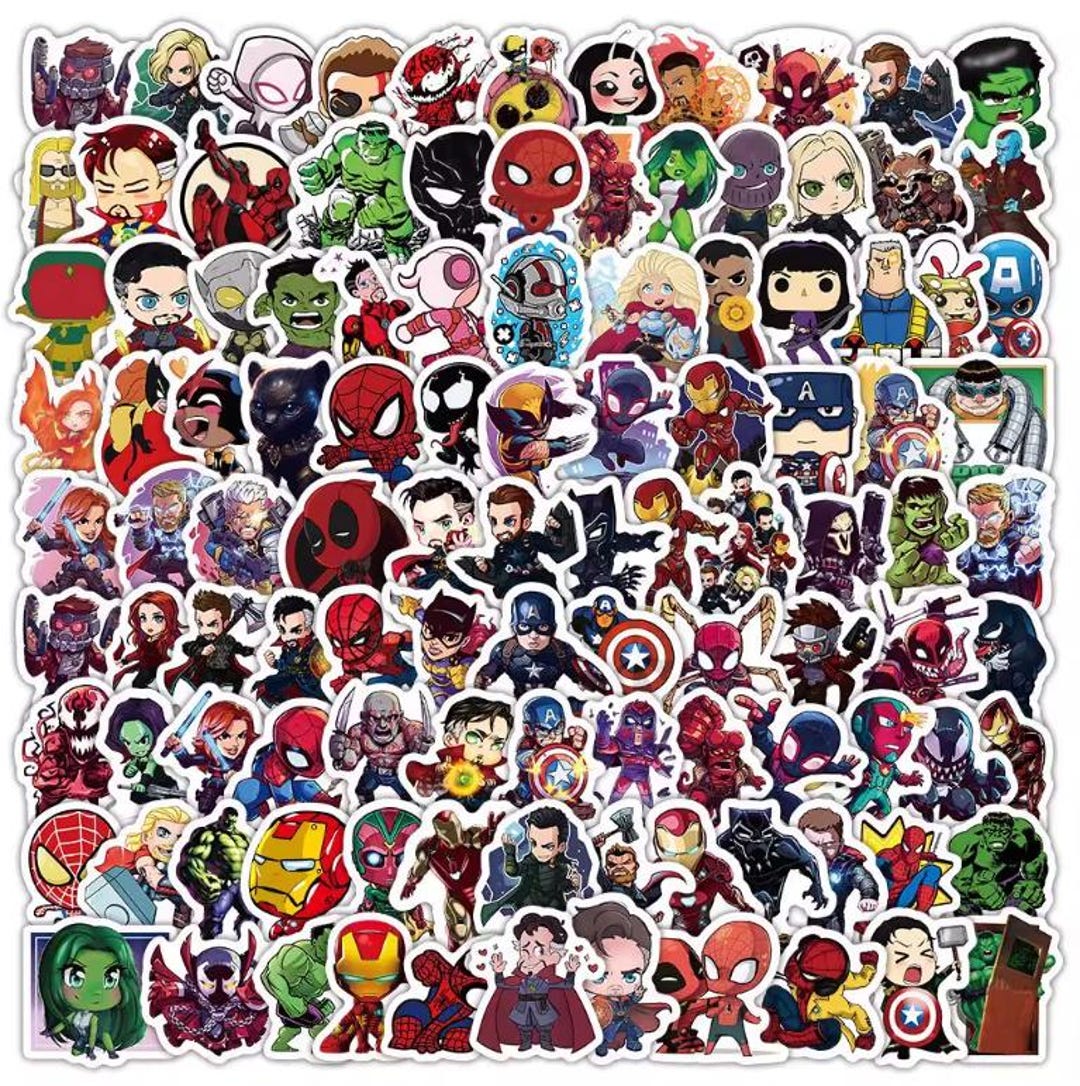 Marvel Stickers: Waterproof Vinyl, Book, Laptop & Water Bottle Stickers ...