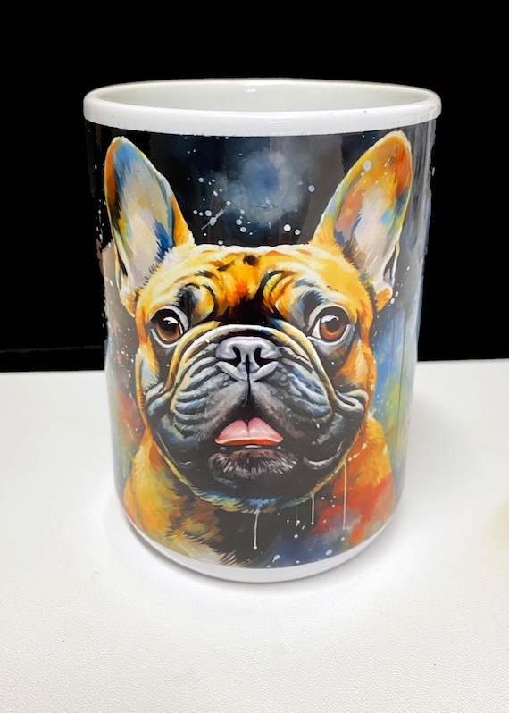 French Bulldog watercolor mug