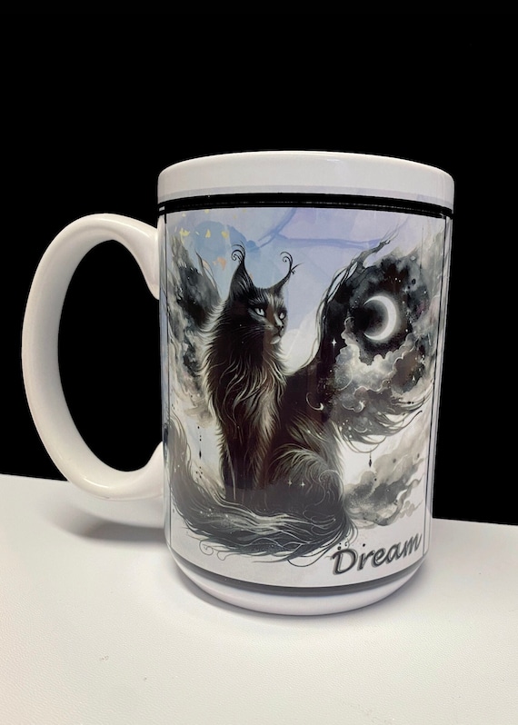 Celestial cat mug