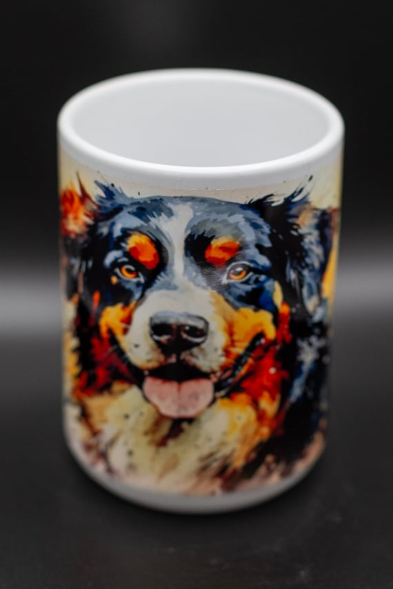 Australian Shepard watercolor 15oz mug