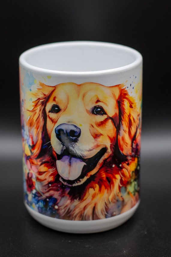 Golden Retriever Watercolor 15oz mug