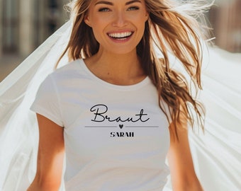 Personalized bridesmaid T-shirt, JGA shirt with desired name, bachelorette party, bachelorette party, bridesmaid, maid of honor gift