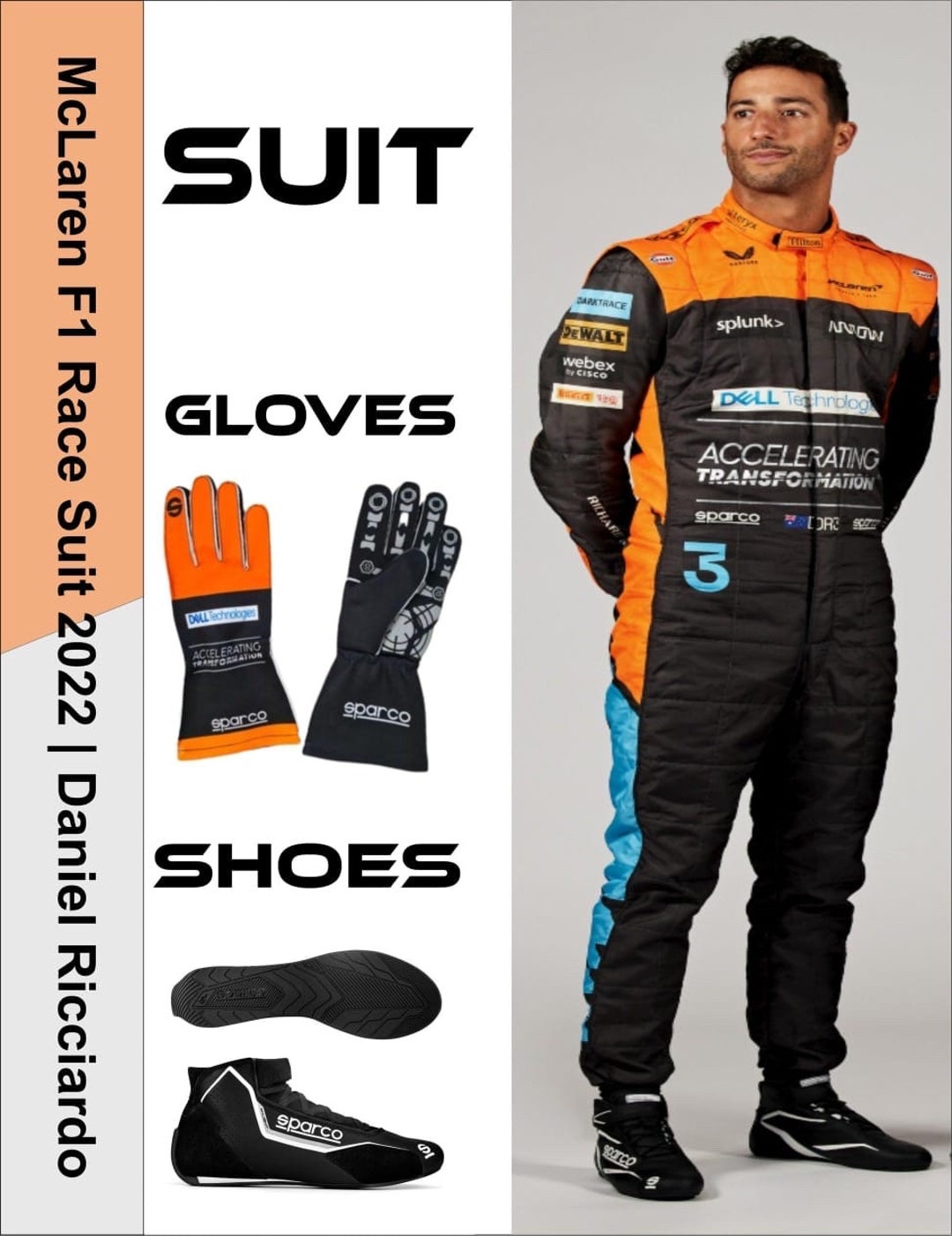 F1 Mclaren Lando Norris Kart Race Suit Go Karting Racing Suits With