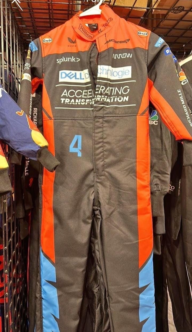 F1 Mclaren Lando Norris Kart Race Suit Go Karting Racing Suits With