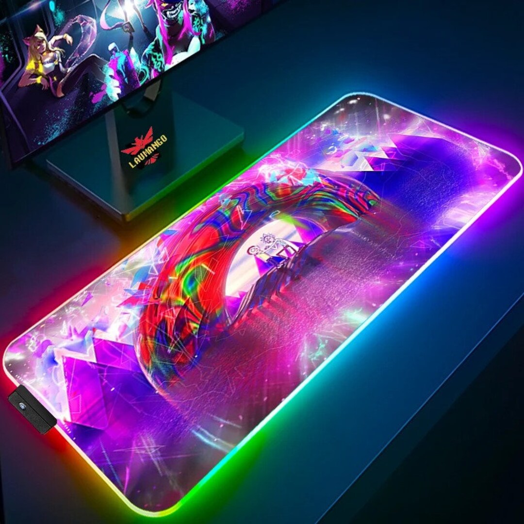 Rick and Morty RGB Mousepad, Gaming Desk Mat RGB LED, Anime Mousepad