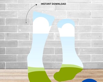 All Over Drag And Drop Sock Mock up