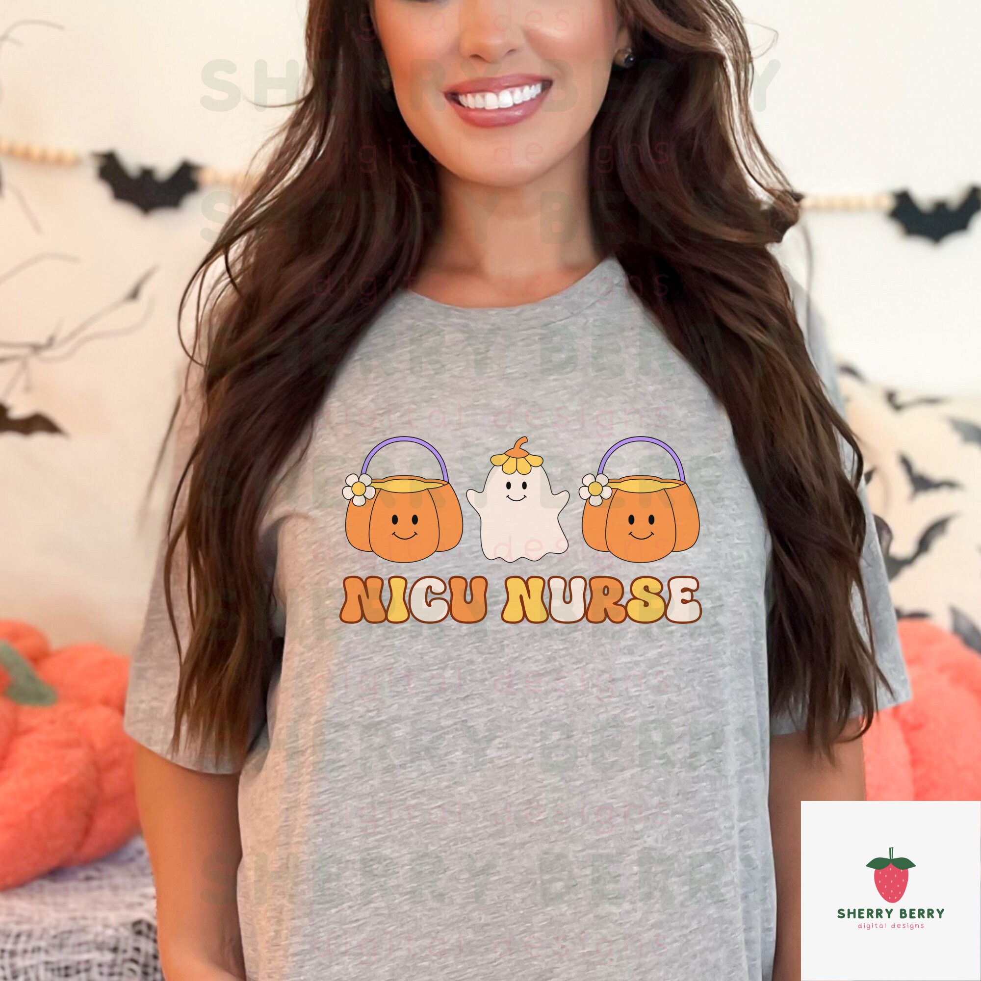 NICU Nurse Halloween Png Svg Cute Neonatal Intensive Care Unit Svg Fall ...
