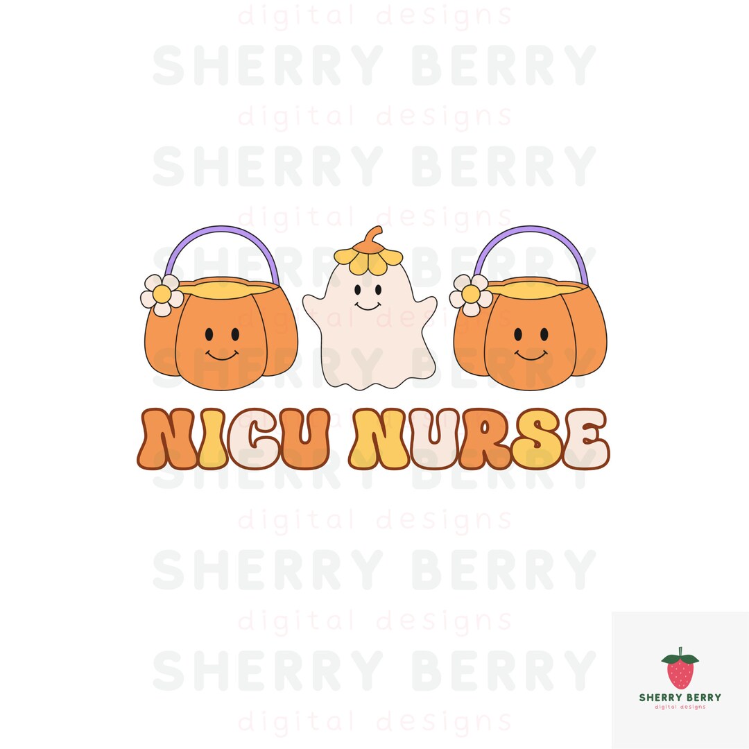 NICU Nurse Halloween Png Svg Cute Neonatal Intensive Care Unit Svg Fall ...