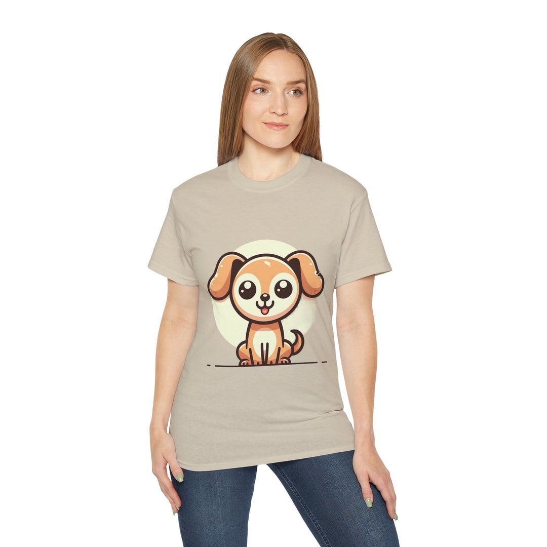 Cartoon Puppy Flower Letter Embroidery Pocket T-Shirt Casual Shorts