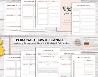 Personal Growth Planner Template, Personal Growth Workbook, Personal Development Journal, Personal Development Journal, PDF