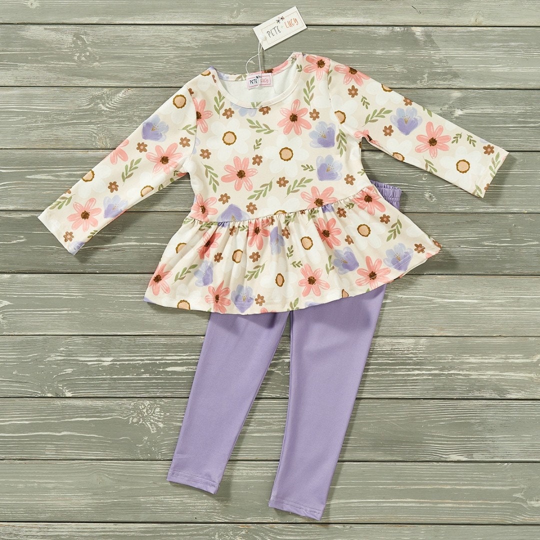 SALE Girl's Floral 2 Piece Set Size 5 Etsy — free download