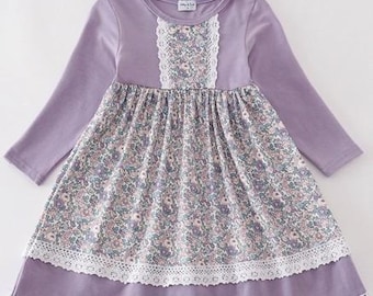 Toddler Twirl Dress Flower Girl Dress Lavender Dress