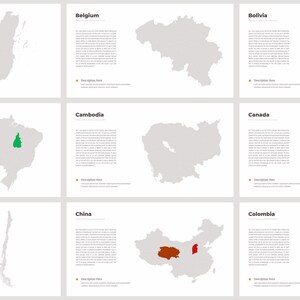 Tailored Editable Map Powerpoint Template, World Map Powerpoint Fully ...