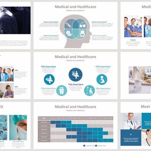 Tailored Medical Powerpoint Template, Nursing Presentation template, Medical google slides, Medical keynote, Health Care Template Bundle