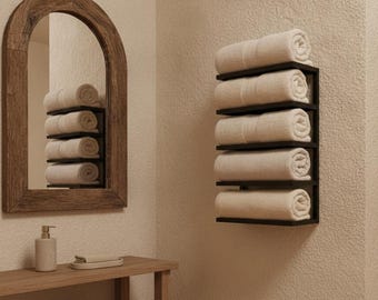 Moderner Handtuchhalter aus Metall - Minimalistischer Wandhalter - Luxus Badezimmer Organizer