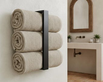Moderner Handtuchhalter aus Metall - Minimalistischer Wandhalter - Luxus Badezimmer Organizer