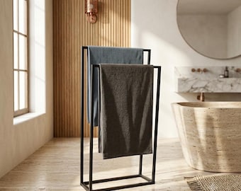 Moderner Handtuch- & Wurfständer - Minimalistischer Leiterständer - Luxuriöser Wohnzimmer-Organizer