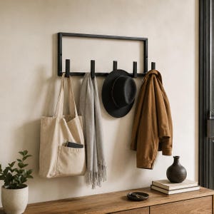 Minimale Metallgarderobe - Moderne Garderobe, platzsparender Organizer