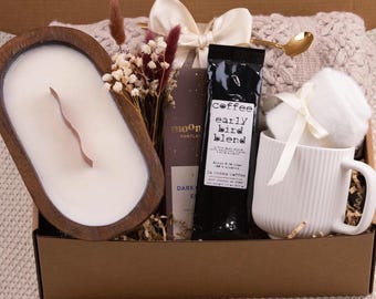 Cozy Care Package for Women Hug In A Box Encouragement Gift, Mom Gift Set Hygge Gift Box Thinking Of  You Box Self Care Basket