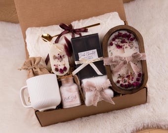 Gift Basket for Women Self Care Package for Mom Birthday Basket Hug in A Box Sending Hugs Gift Box