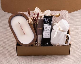 Gift Basket for Mom Care Package for Women Hug In A Box Encouragement Gift, Mom Gift Set Hygge Gift Box Thinking Of You Box Self Care Basket