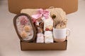 Valentines Day Gift Basket for Women Gift Box Self Care Package For Her Spa Gift Box Gift Hug in a Box Relaxation Gift Birthday Gift Basket