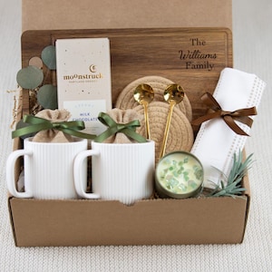 New Home Gift Basket, Realtor Closing Gift Box, Moscow Mule Gift Set: Copper Mugs, Cocktail Mixes, New Home Gift Basket