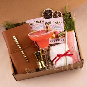 Cocktail Gifts For Her Margarita Lover Gift Cocktail Gift Box For Best Friend Cosmopolitan Espresso Martini Lover Gift Birthday Gift Box PinkMargaritaCandle