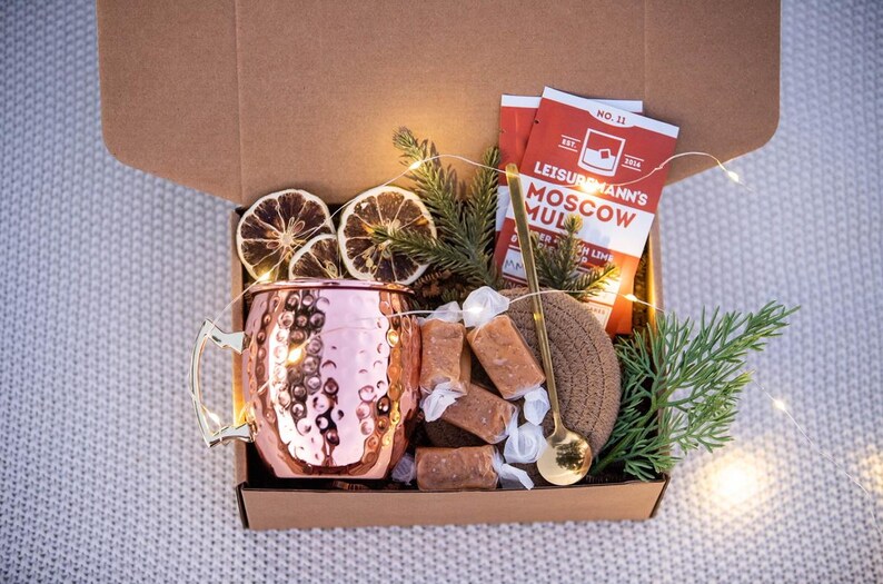 Gift Box for Him, Gift box for a man, Grief Gift for him, Dad Gift Basket for Dad MoscowMuleSmallSet