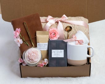 Gift Box for Mom Gift Box For Women Gift Basket for Mom Care Package for Women Hug in a Box Coffee Lover Gift Basket Encouragement