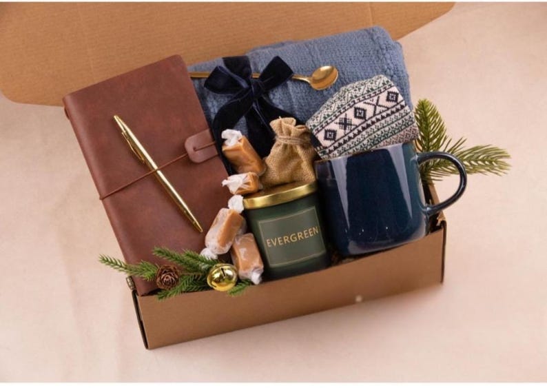 Gift Box for Him, Gift box for a man, Grief Gift for him, Dad Gift Basket for Dad BlueBlnktBlueMug