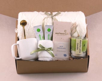 Matcha Lover Gift Box Matcha Latte Candle Cozy Gift for Matcha Lover Gift Set Coffee Lover Gift Box Pumpkin Spice Candle Gift Box