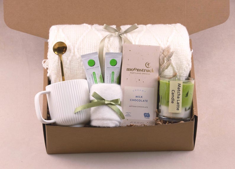Matcha Lover Gift Box Matcha Latte Candle Cozy Gift for Matcha Lover Gift Set Coffee Lover Gift Box Pumpkin Spice Candle Gift Box MatchaGiftBox