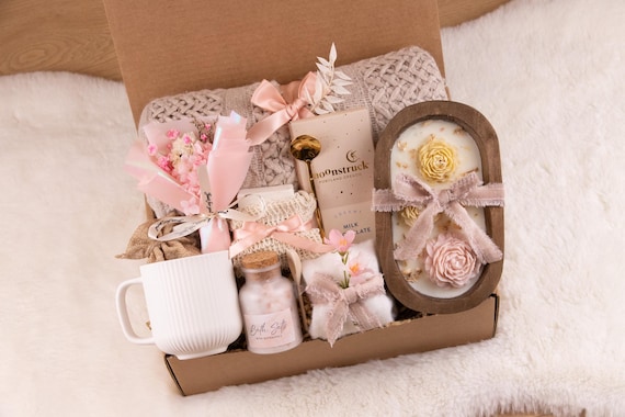 Birthday Gift Basket for Women Gift Box for Mom Self Care Package For Her Spa Gift Box Gift Hug in a Box Birthday Gift Baskets