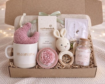 New Mom Gift Box First Pregnancy Gift Box for Mom and First Time Mom Gift Box Newborn Baby Gift Postpartum Gift Congratulations Pregnancy