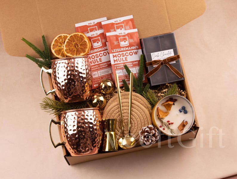 New House Gift Basket: New Home Gift Basket for new Homeowners Realtor Gifts MoscowMuleCoasters