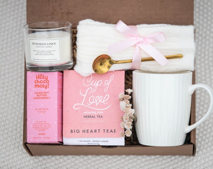 Care Package For Her Care Package  Sending Love And Hugs Get Well Soon Cheer Up Gift Box Gift For Best Friend Tea Gift Box Hostess Gift