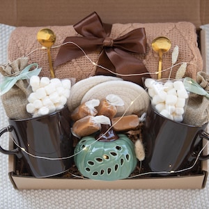 Cozy Gift Box for Couples Care Package for Parents Fall Gift for Couple Grandparents Gift For Family Hygge Gift Box New Parents Gift Basket