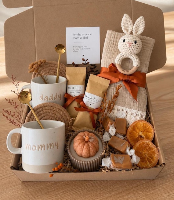 New Mom & Baby Gift Box for New Parents Gift Box for Women After Birth Baby Gift Basket for Pregnancy Gift Postpartum Baby Gender Neutral