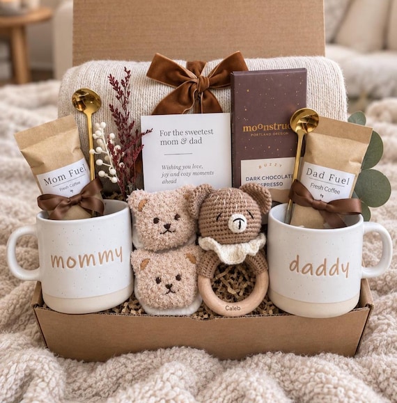New Mom Gift Box Gender Neutral Gift New Baby Gift Gender Reveal Gift Pregnancy Gift,Family And Baby Gift Set Postpartum Gift