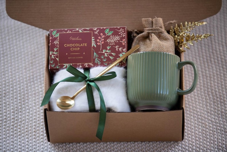 Gift Box for Him, Gift box for a man, Grief Gift for him, Dad Gift Basket for Dad GreenMugCookies