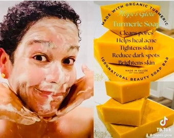 Our organic Turmeric soap is formulated to nurture healthy, radiant skin and diminish dark spots while leaving your skin tight and youthful.