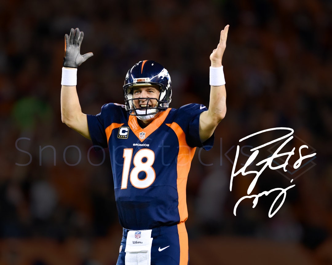 Peyton Manning Signed 8x10 Glossy Photo Autographed RP Signature ...