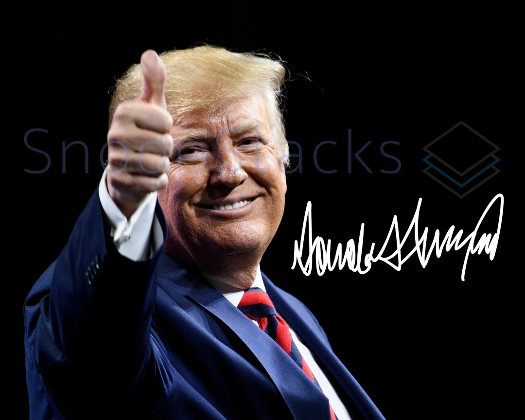 Donald Trump Signed 8x10 Glossy Photo Autographed RP Signature ...