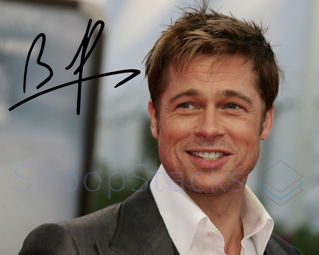 Brad Pitt Signed 8x10 Glossy Photo RP Autograph Photograph Print Poster