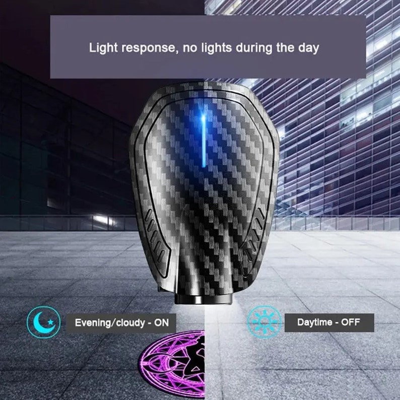 Car Led Door Lights Projector USB Rechargeable 2x SET Black or Carbon