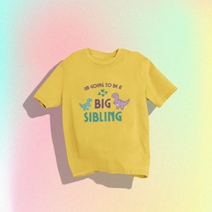 Shirt voor peuter grote broer of zus leuke aankondiging trots geslacht verrassing niet-binaire broer of zus onthullen Theyby shirt grote zus oudere babybroer