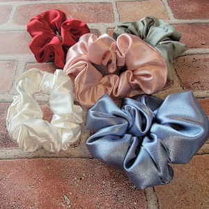 Handmade luxury satin hair scrunchies